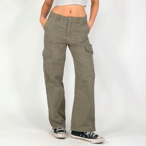 Zara green cargo utility pants 0